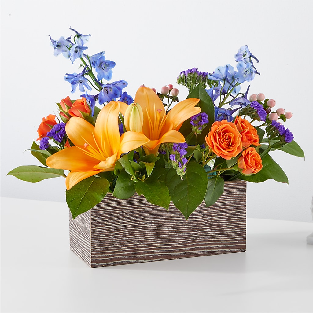 Radiant Citrus Box Bouquet – DANIELLE'S FLORIST, Rockaway Park NY