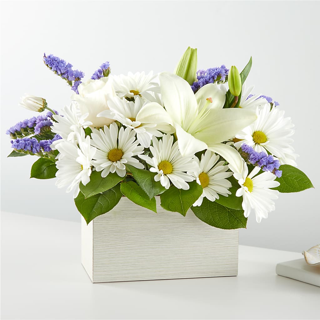 Beyond Blue Box Bouquet – DANIELLE'S FLORIST, Rockaway Park NY