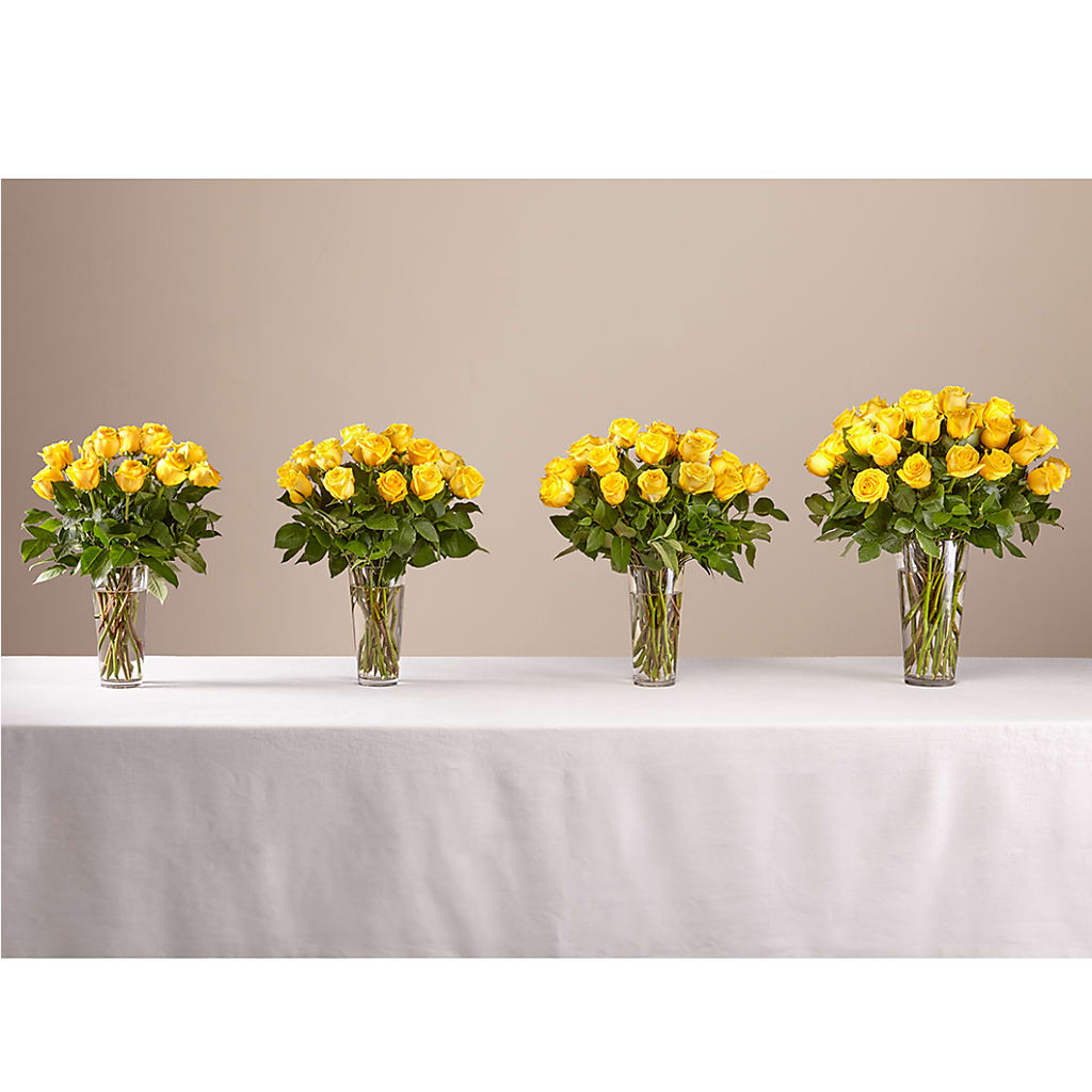 Long Stem Yellow Rose Bouquet – DANIELLE'S FLORIST, Rockaway Park NY