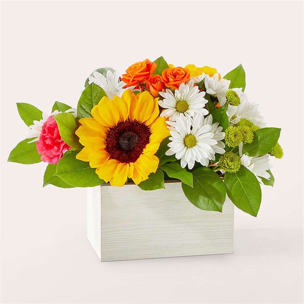 Sun-drenched Blooms Box Bouquet – DANIELLE'S FLORIST, Rockaway Park NY