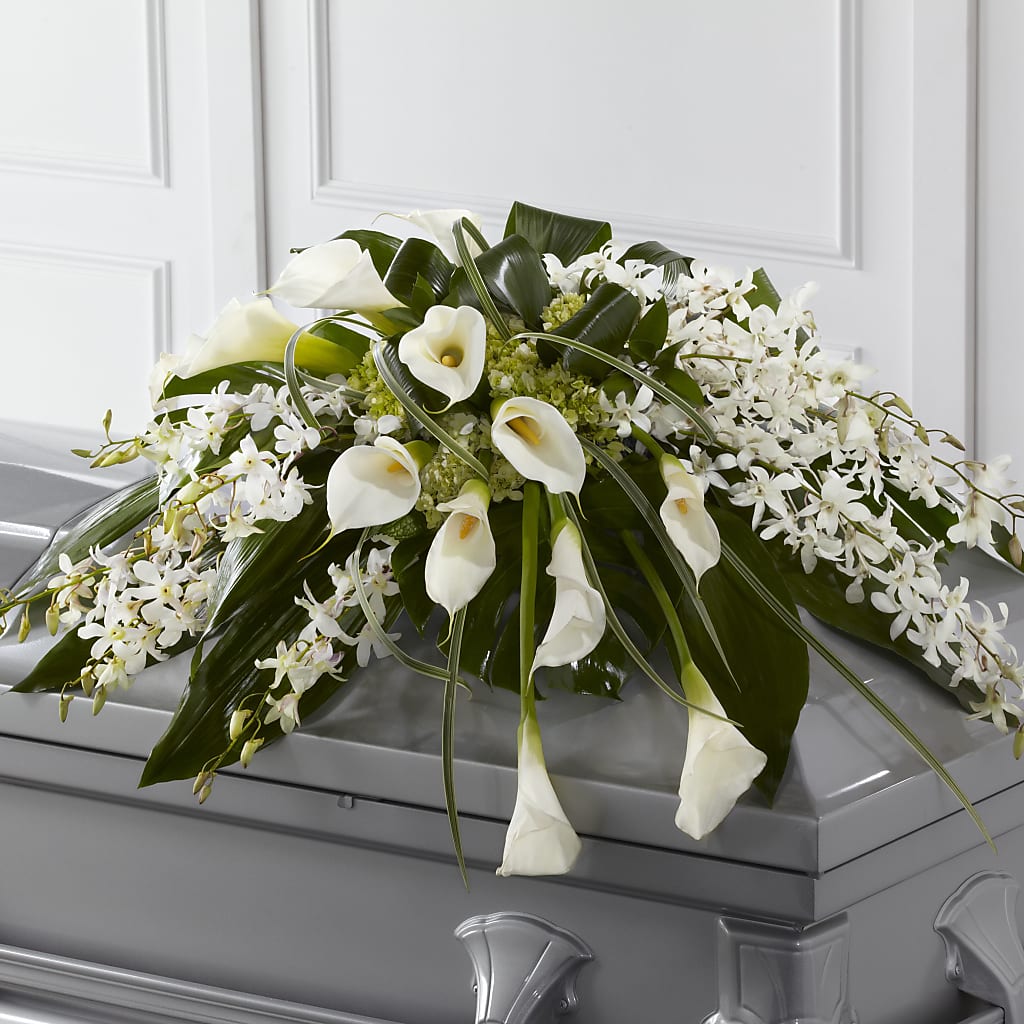 Angel Wings Casket Spray – DANIELLE'S FLORIST, Rockaway Park NY