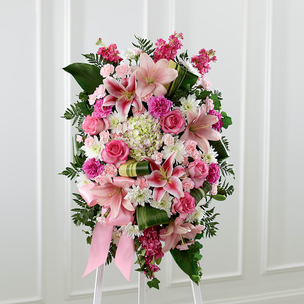 Comforting Standing Spray – DANIELLE'S FLORIST, Rockaway Park NY