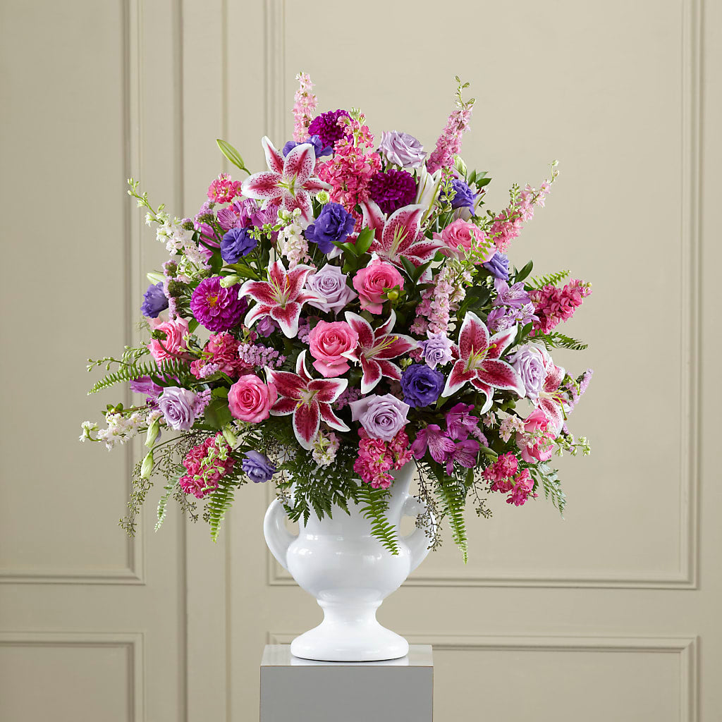 Peaceful Tribute Arrangement – DANIELLE'S FLORIST, Rockaway Park NY