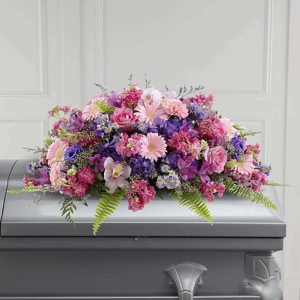 Glorious Garden Casket Spray – DANIELLE'S FLORIST, Rockaway Park NY