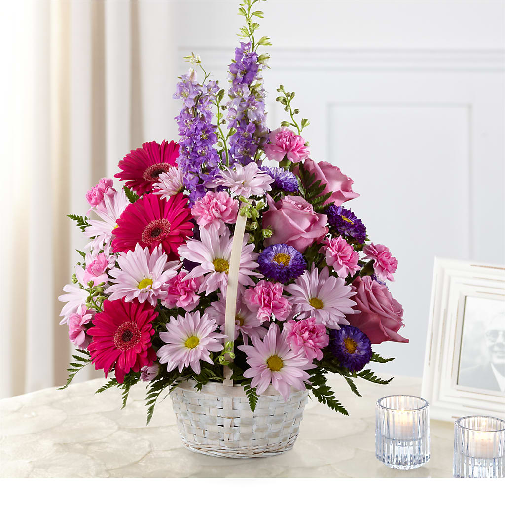 Pastel Peace Basket – DANIELLE'S FLORIST, Rockaway Park NY