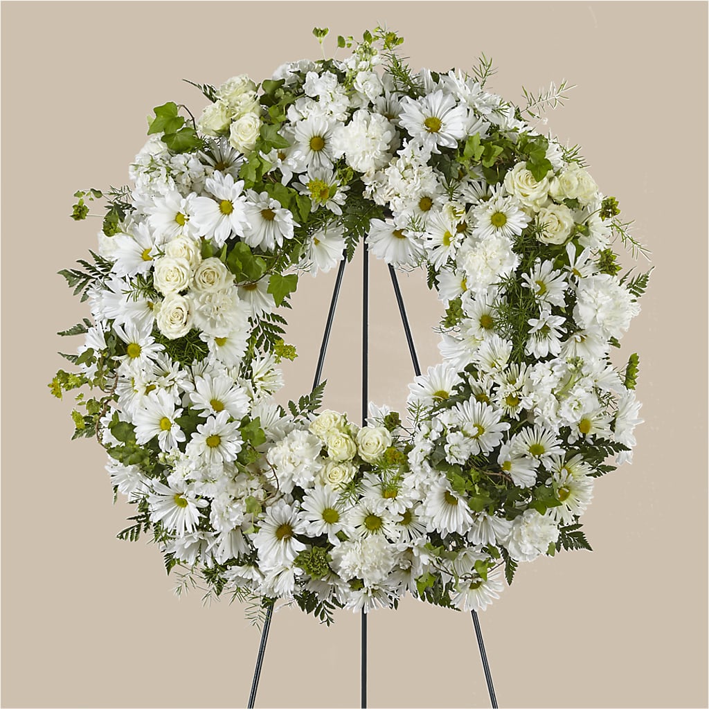Faithful Wishes Wreath – DANIELLE'S FLORIST, Rockaway Park NY