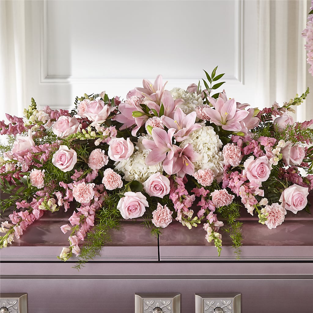 Life & Remembrance Casket Spray – DANIELLE'S FLORIST, Rockaway Park NY