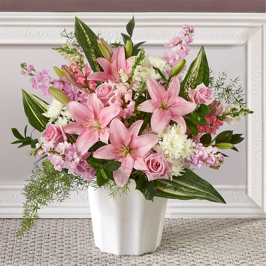 Simply Serene Floor Basket – DANIELLE'S FLORIST, Rockaway Park NY