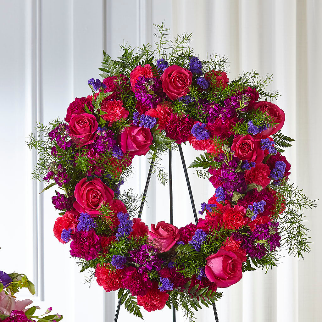 Calming Colors Wreath – DANIELLE'S FLORIST, Rockaway Park NY