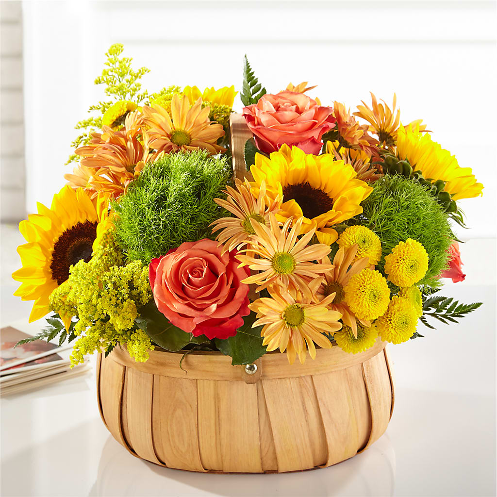 Harvest Sunflower Basket – DANIELLE'S FLORIST, Rockaway Park NY