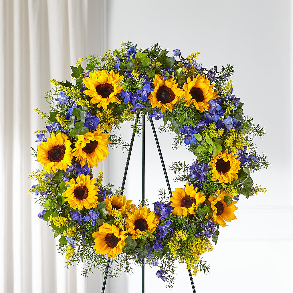 Bright Rays Wreath – DANIELLE'S FLORIST, Rockaway Park NY