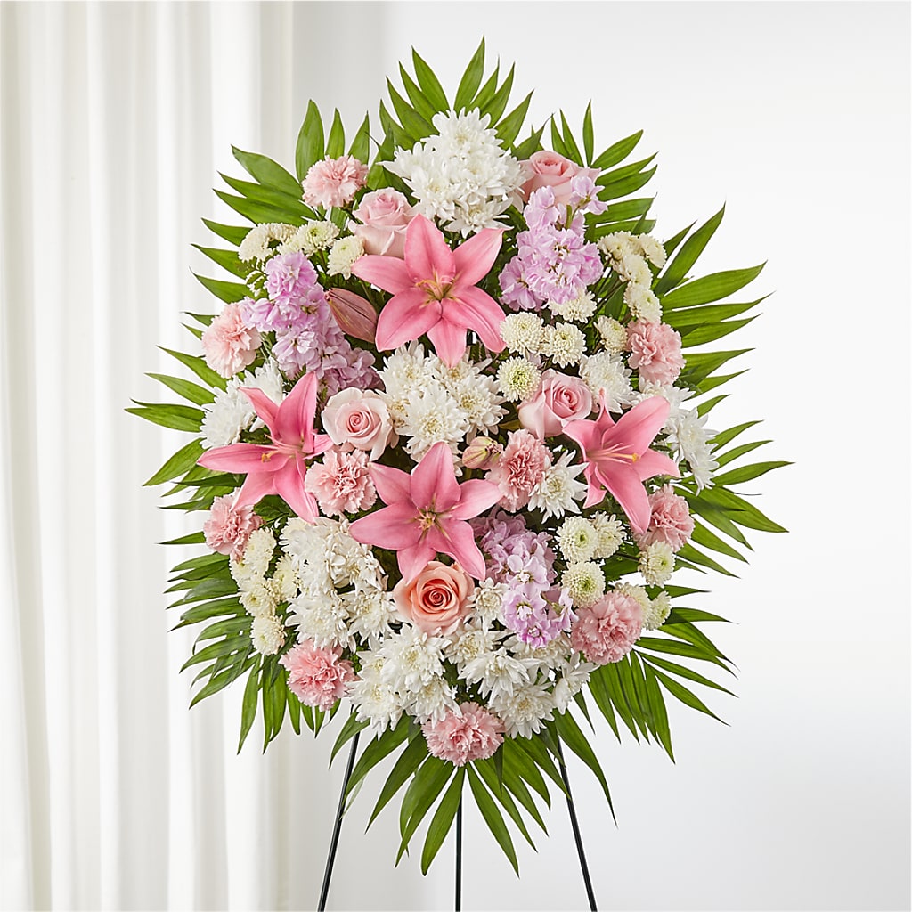 Offering Solace Standing Spray – DANIELLE'S FLORIST, Rockaway Park NY