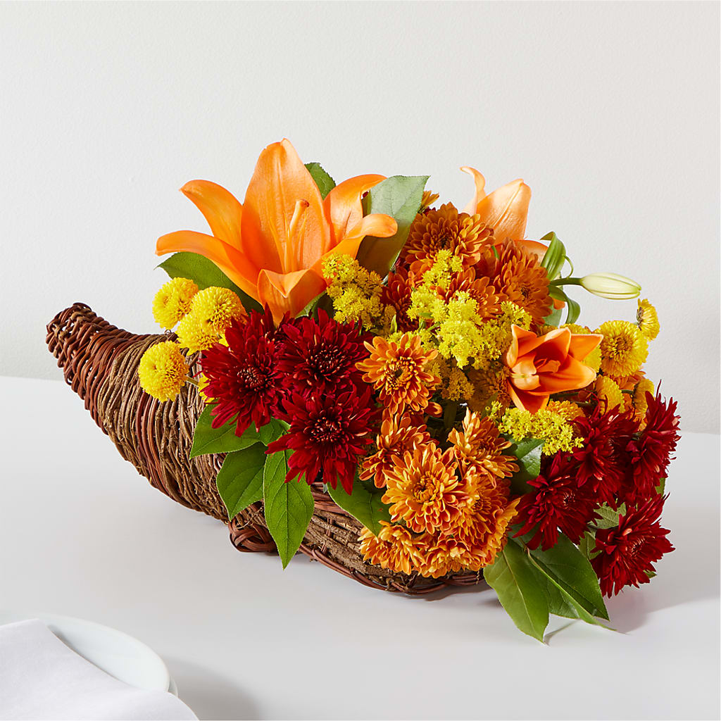 Bouquet of Blessings Cornucopia – DANIELLE'S FLORIST, Rockaway Park NY