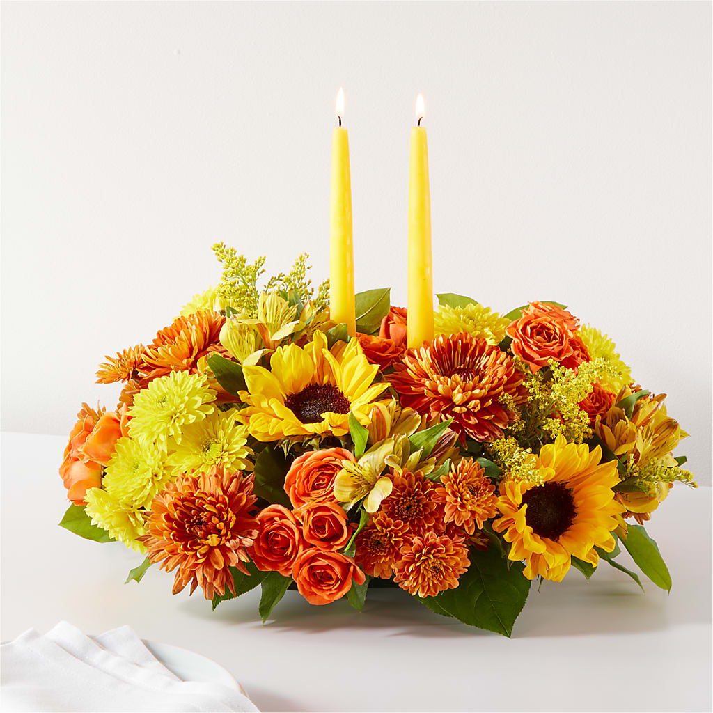 Autumn Harmony Centerpiece – DANIELLE'S FLORIST, Rockaway Park NY