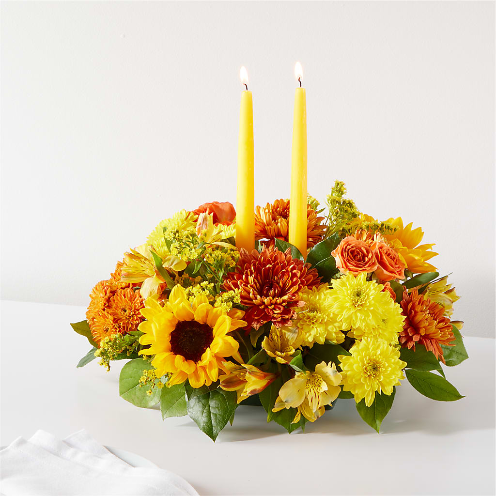 Autumn Harmony Centerpiece – DANIELLE'S FLORIST, Rockaway Park NY