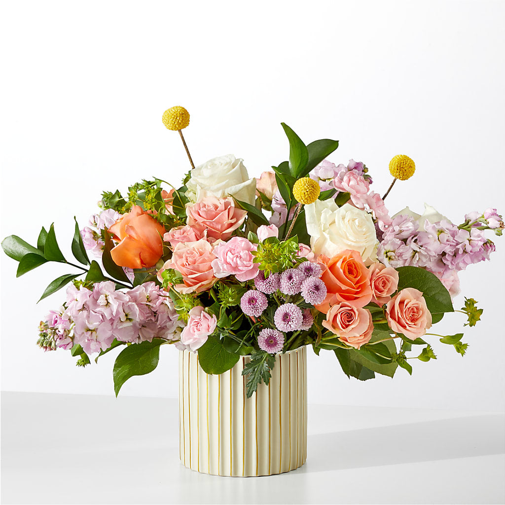French Market Bouquet with Ivory Vase – DANIELLE'S FLORIST, Rockaway Park NY