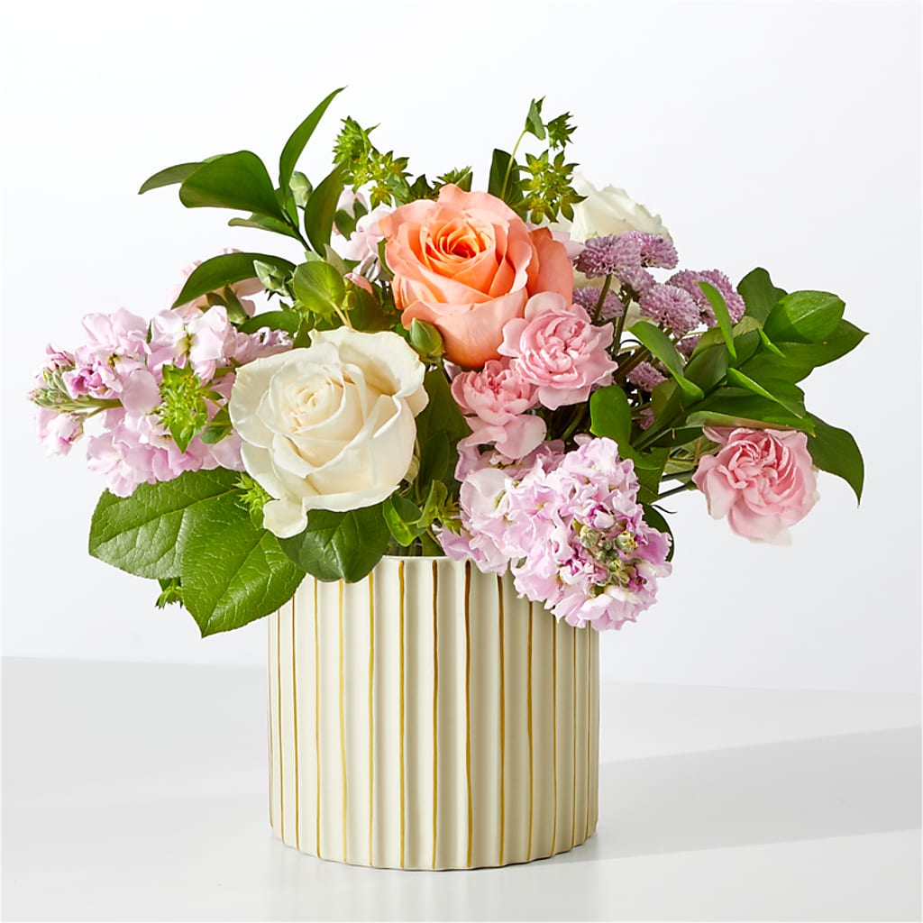 French Market Bouquet with Ivory Vase – DANIELLE'S FLORIST, Rockaway Park NY
