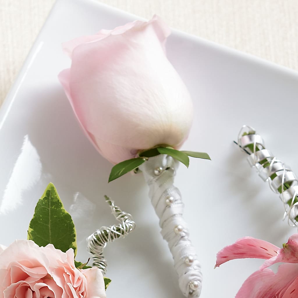 Pink Rose Boutonniere – DANIELLE'S FLORIST, Rockaway Park NY