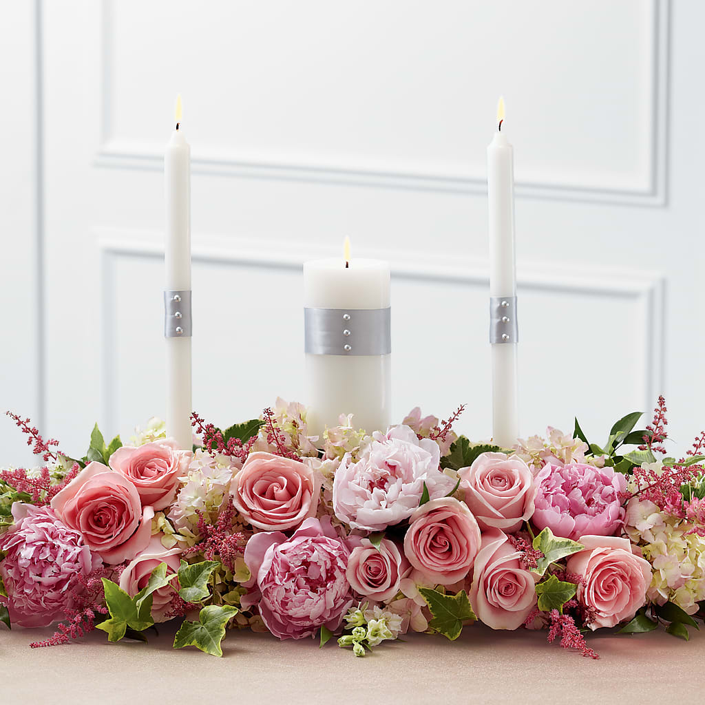 Worldwide Romance Unity Candle Arrangement – DANIELLE'S FLORIST, Rockaway Park NY