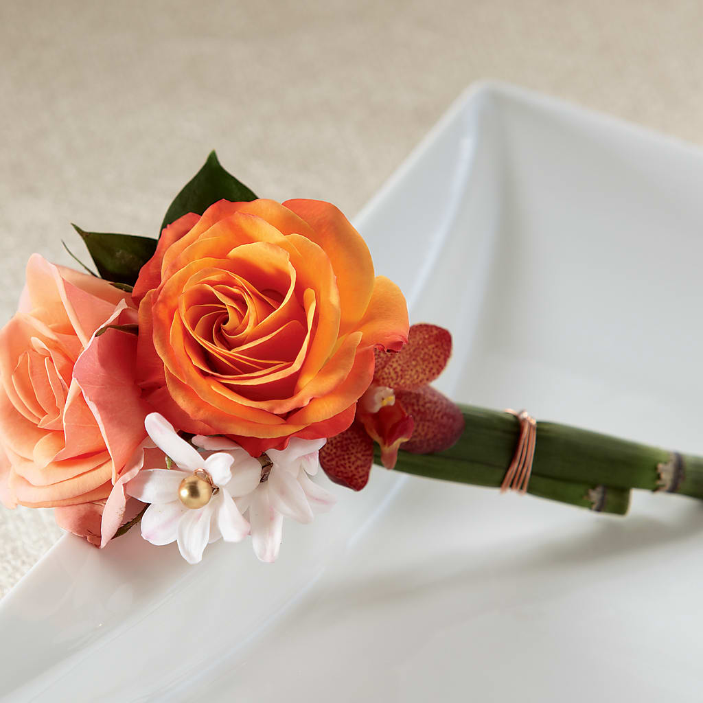 Sunset Dream Boutonniere – DANIELLE'S FLORIST, Rockaway Park NY