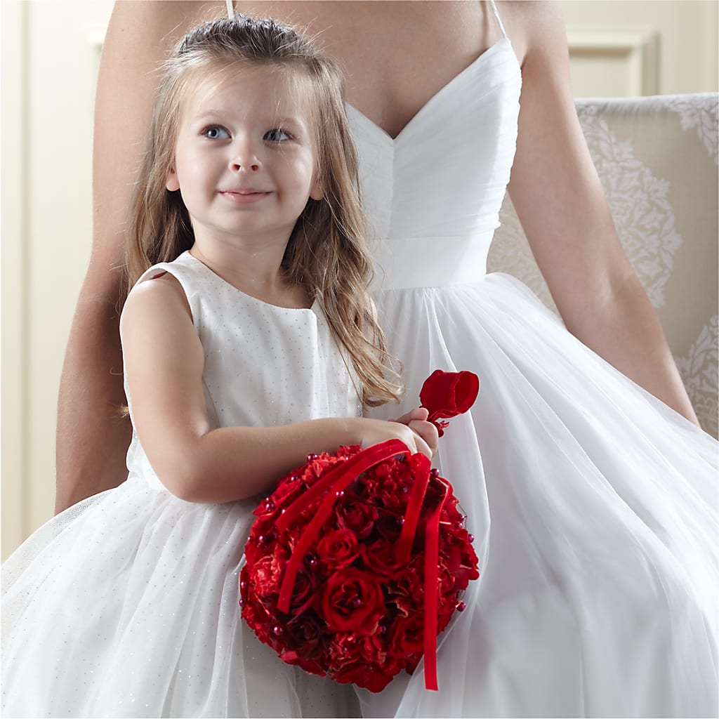 Pure at Heart Flower Girl Arrangement – DANIELLE'S FLORIST, Rockaway Park NY