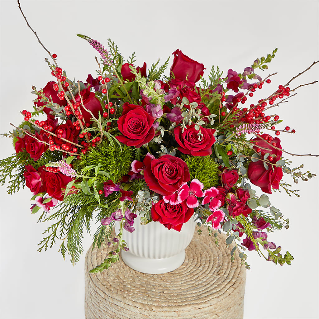 Big Red Bow Bouquet – DANIELLE'S FLORIST, Rockaway Park NY