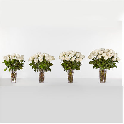 Long Stem White Rose Bouquet – DANIELLE'S FLORIST, Rockaway Park NY