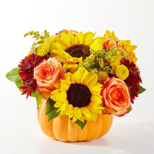 Golden Gourd Pumpkin Bouquet – DANIELLE'S FLORIST, Rockaway Park NY