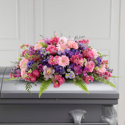 Glorious Garden Casket Spray – DANIELLE'S FLORIST, Rockaway Park NY