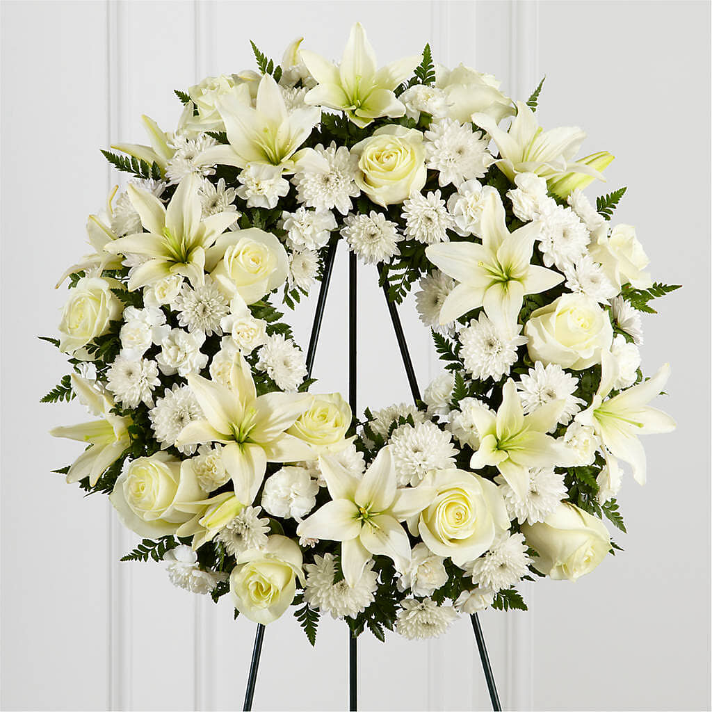 Treasured Tribute Wreath – DANIELLE'S FLORIST, Rockaway Park NY