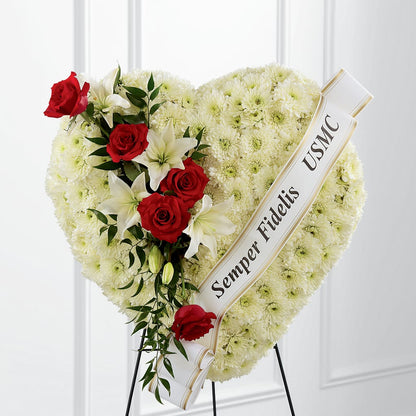 Heartfelt Hero Standing Heart – DANIELLE'S FLORIST, Rockaway Park NY