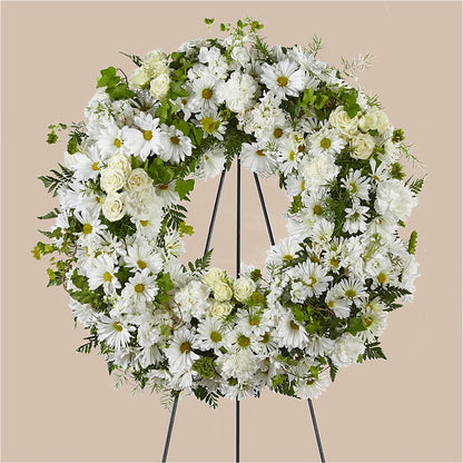 Faithful Wishes Wreath – DANIELLE'S FLORIST, Rockaway Park NY