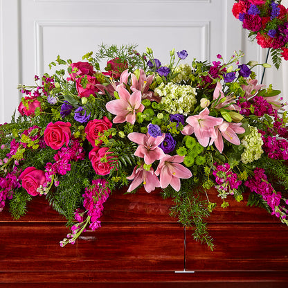 Radiant Tribute Casket Spray – DANIELLE'S FLORIST, Rockaway Park NY