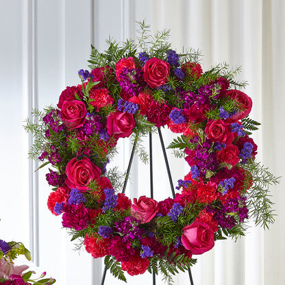 Calming Colors Wreath – DANIELLE'S FLORIST, Rockaway Park NY