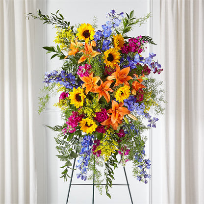 Sunlit Memories Standing Spray (Standard) – DANIELLE'S FLORIST, Rockaway Park NY