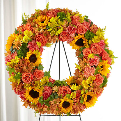 Autumnal Memories Wreath (Standard) – DANIELLE'S FLORIST, Rockaway Park NY