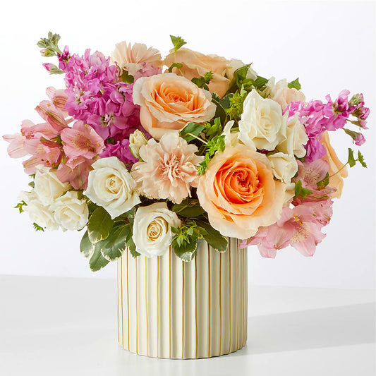 Paradise Bouquet with Ivory Vase – DANIELLE'S FLORIST, Rockaway Park NY