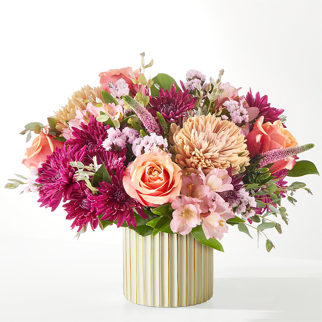 Berry Cobbler Bouquet with Ivory Vase – DANIELLE'S FLORIST, Rockaway Park NY