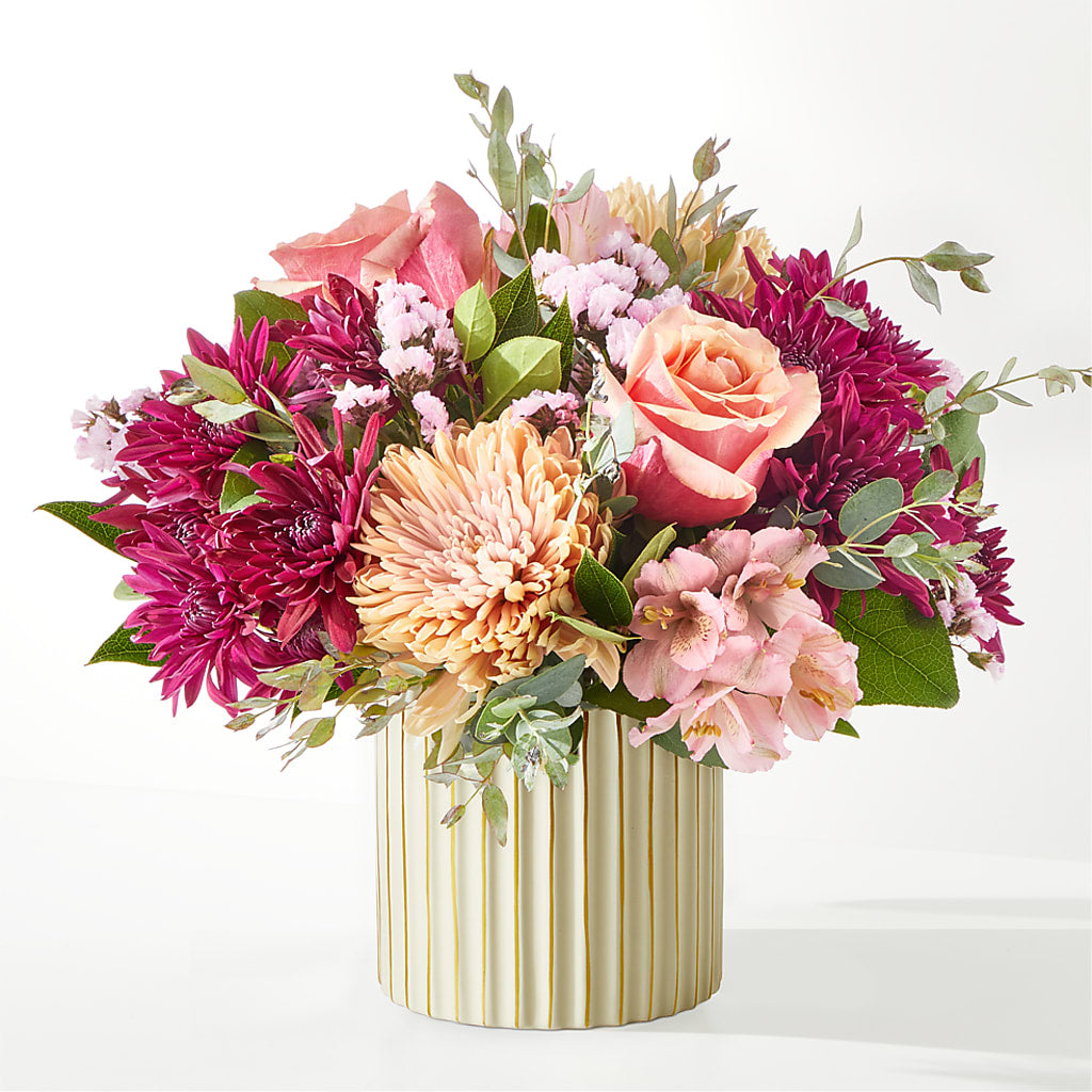 Berry Cobbler Bouquet with Ivory Vase – DANIELLE'S FLORIST, Rockaway Park NY