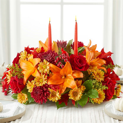 Autumn's Embrace Centerpiece – DANIELLE'S FLORIST, Rockaway Park NY