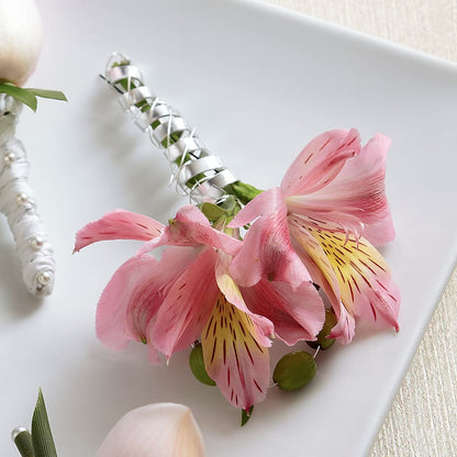 Pink Peruvian Lily Boutonniere – DANIELLE'S FLORIST, Rockaway Park NY