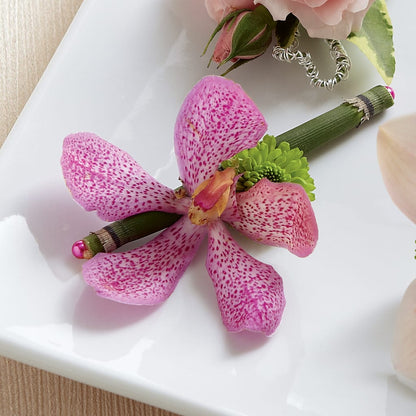 Pink Mokara Boutonniere – DANIELLE'S FLORIST, Rockaway Park NY