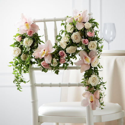 Orchid Rose Chair Décor – DANIELLE'S FLORIST, Rockaway Park NY