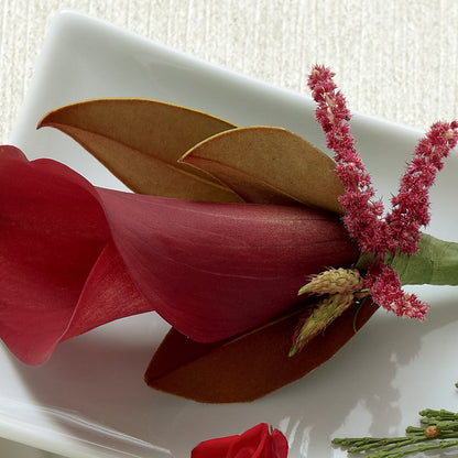 Red Calla Boutonniere – DANIELLE'S FLORIST, Rockaway Park NY