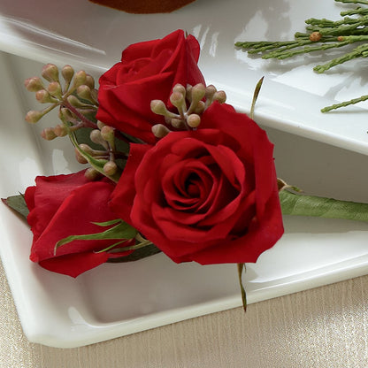 Red Spray Rose Boutonniere – DANIELLE'S FLORIST, Rockaway Park NY